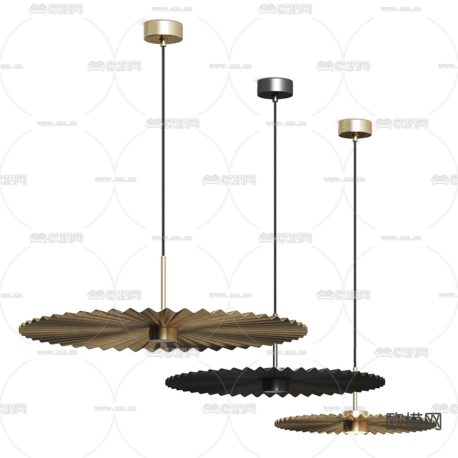 新中式吊灯 艺术吊灯3d模型下载（渲染图2）