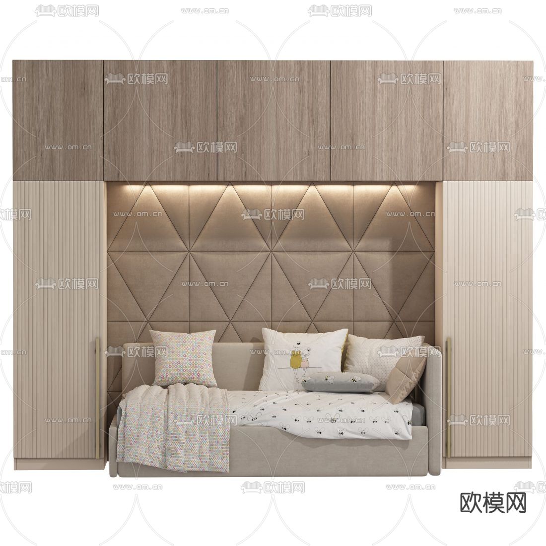 现代沙发床su模型