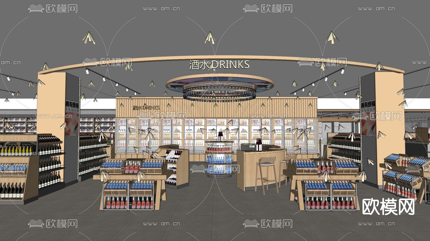 酒水超市su模型下载（渲染图3）