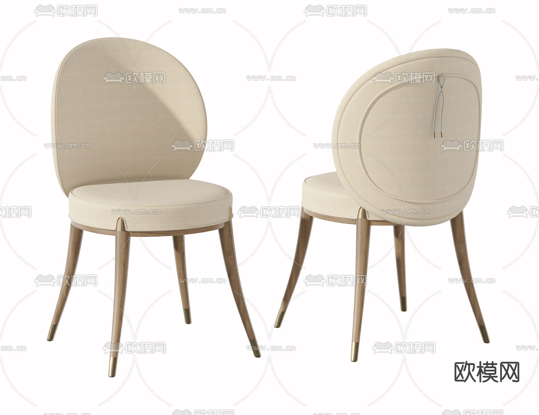 侘寂风单椅 餐椅3d模型下载