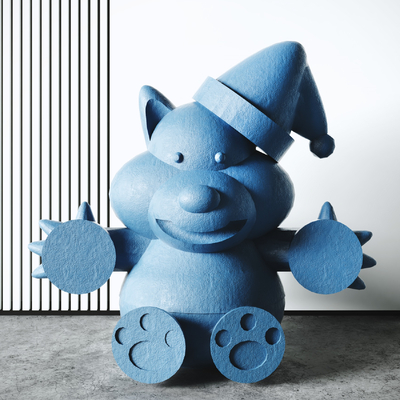  小熊潮玩 装饰陈su模型 