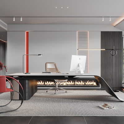  Minotti 米洛提 书房su模型 