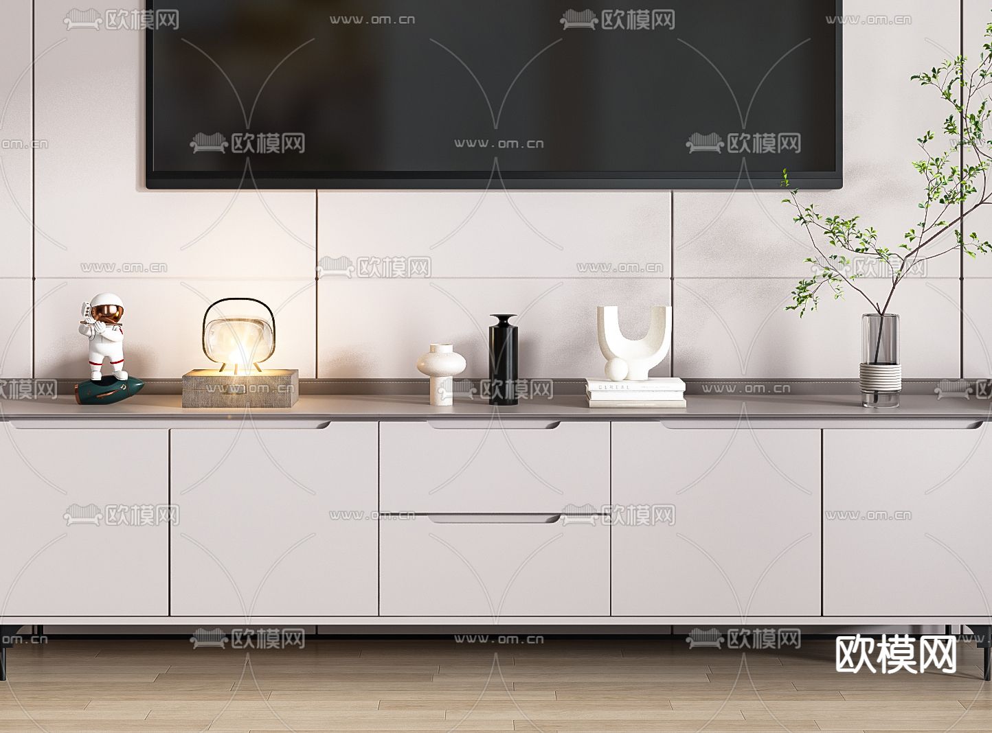 现代电视柜3d模型
