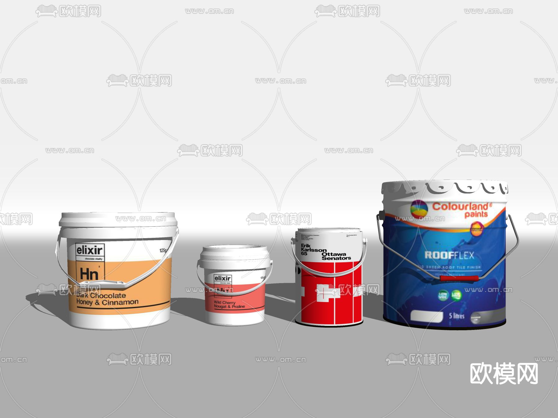 现代油漆桶su模型下载（渲染图2）