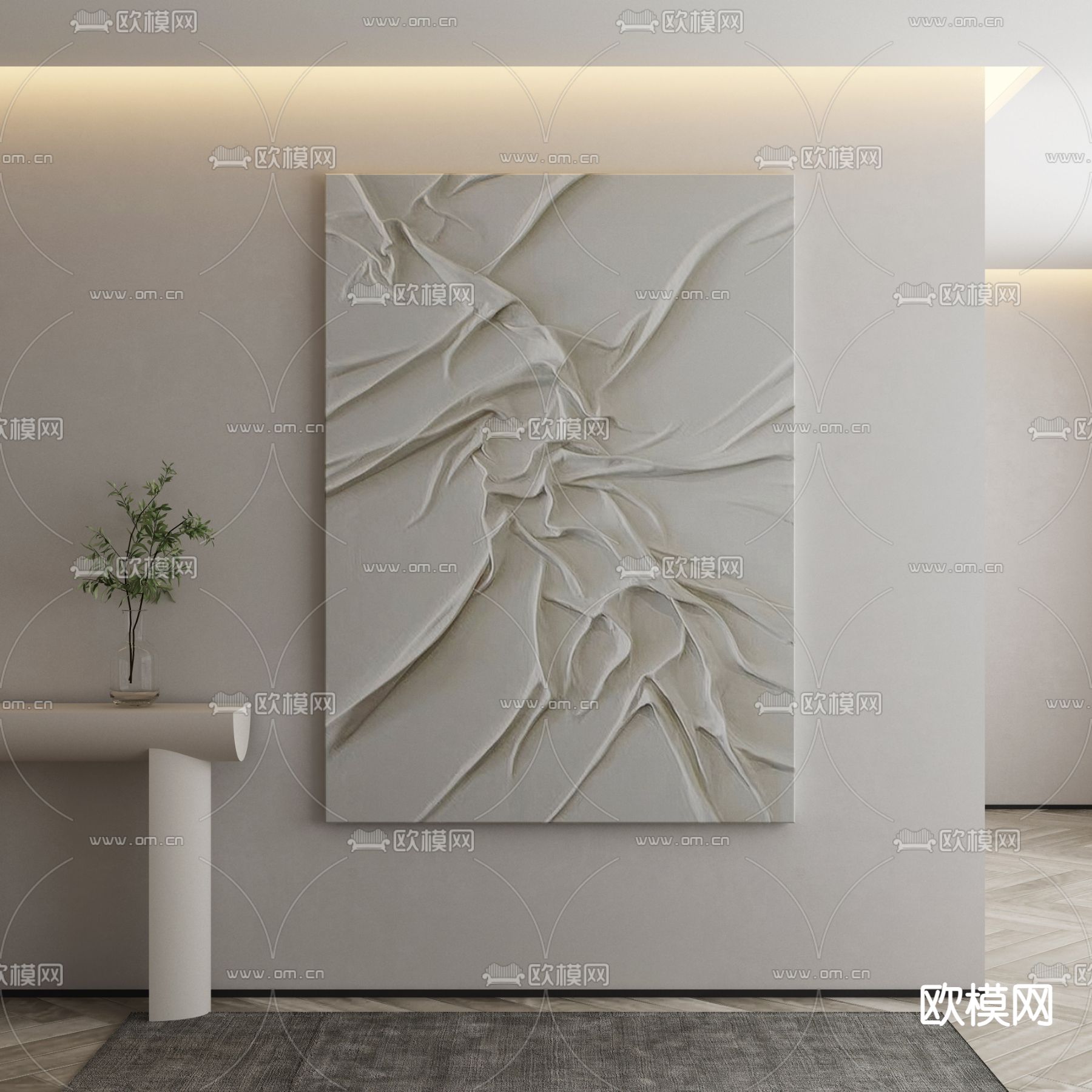 侘寂风抽象画 装饰画3d模型下载_ID13030507_3dmax免费模型-欧模网
