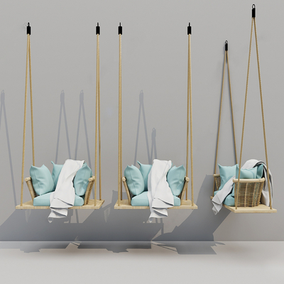  现代秋千吊椅su模型 