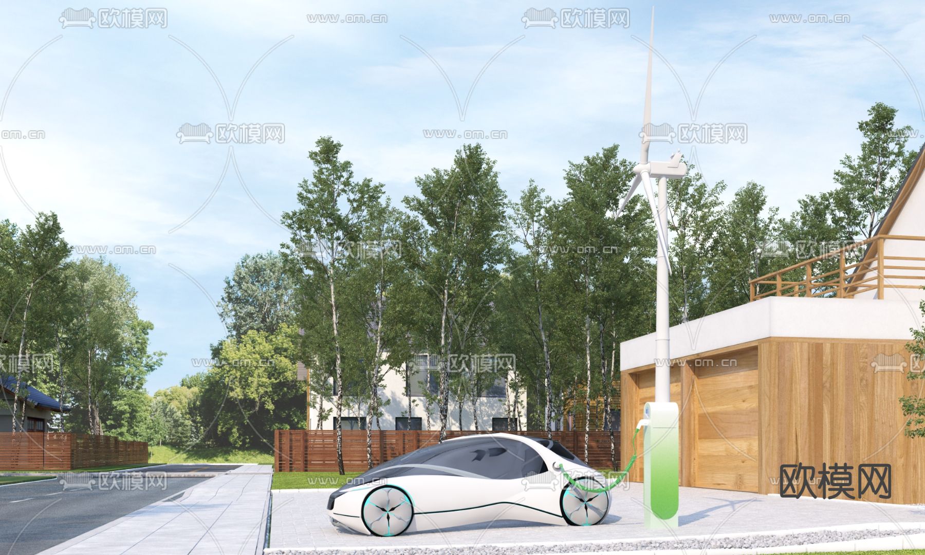 新能源汽车 充电桩3d模型下载