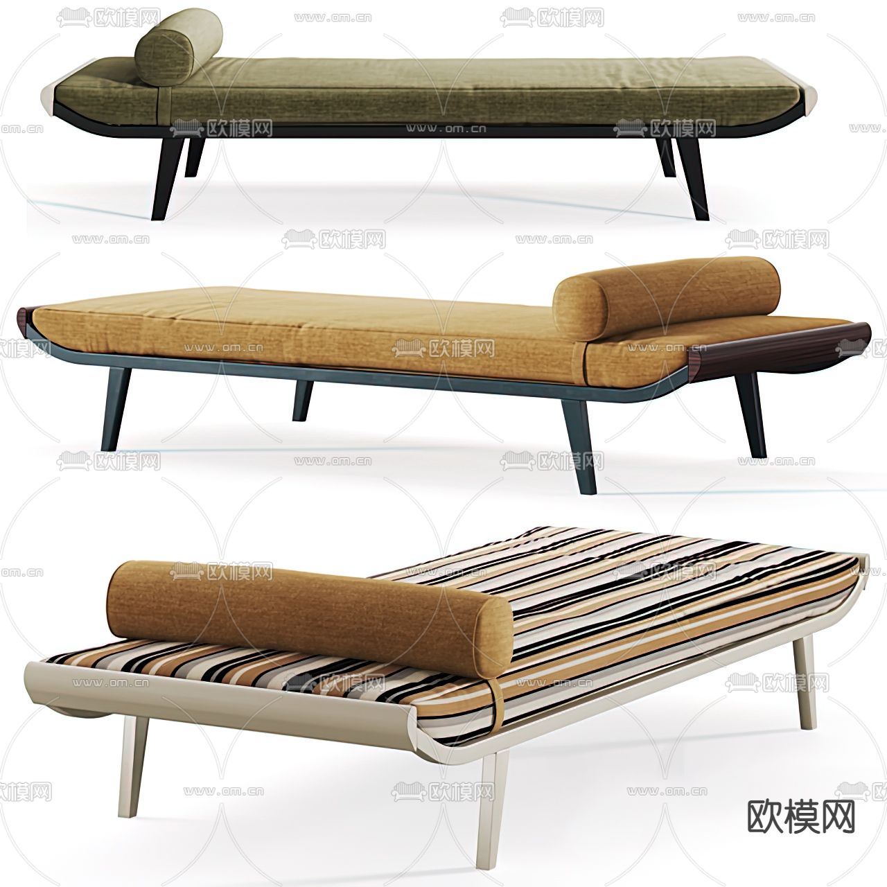 脚踏 床尾凳3d模型下载