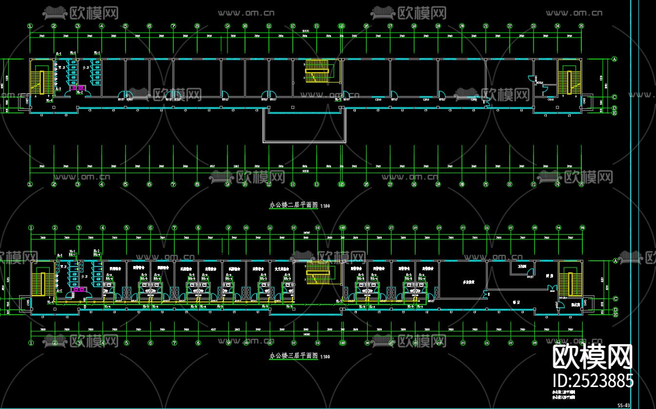 经济开发区派出所业务用房维修改造工程给排水cad施工图下载（渲染图2）