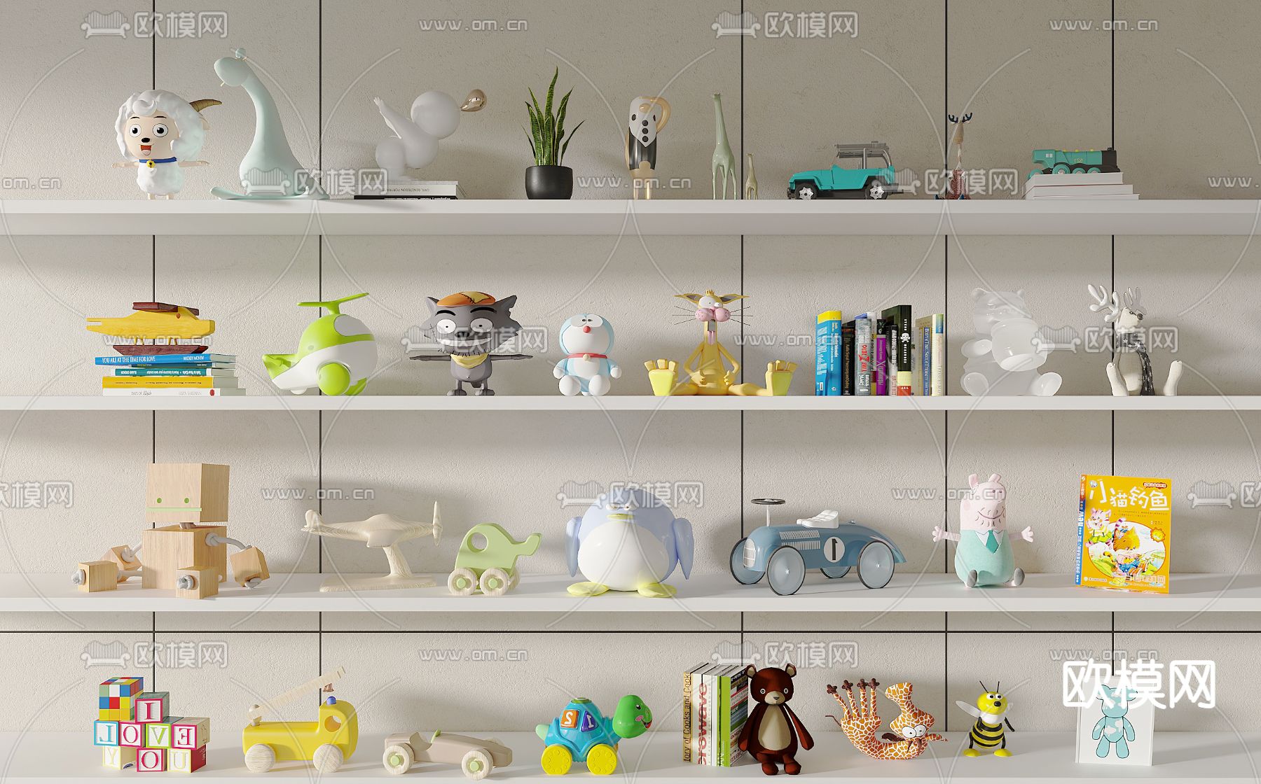 儿童摆件 玩具公仔3d模型