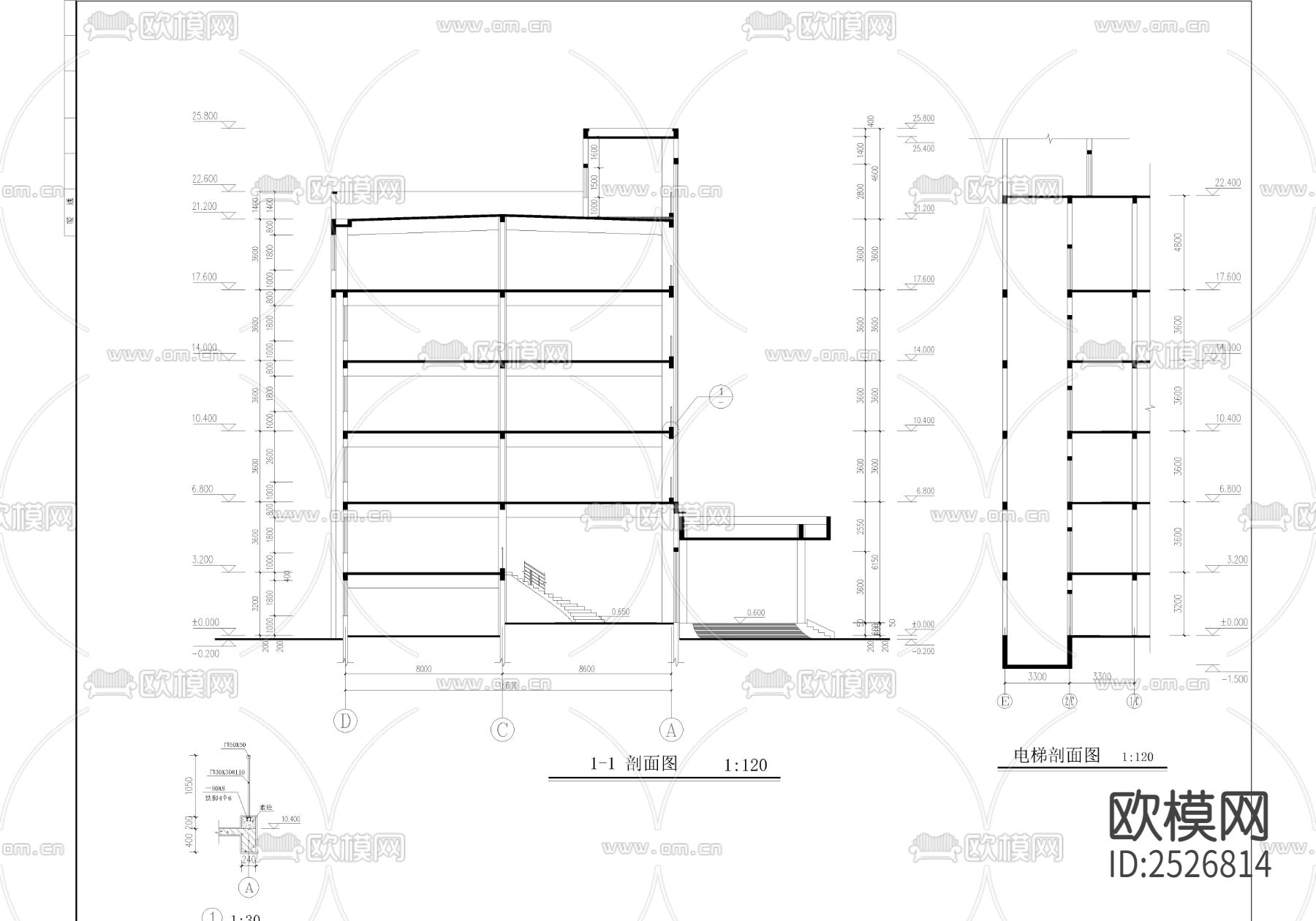 冲压车间CAD施工图下载（渲染图3）