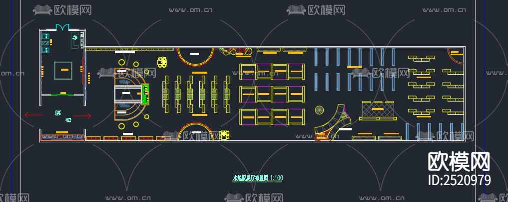 木地板布置图1200平方cad施工图下载