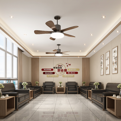  现代教师办公室su模型 