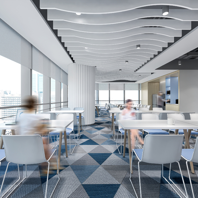  现代办公休闲区 茶水间su模型 