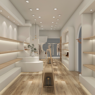 侘寂风服装店su模型