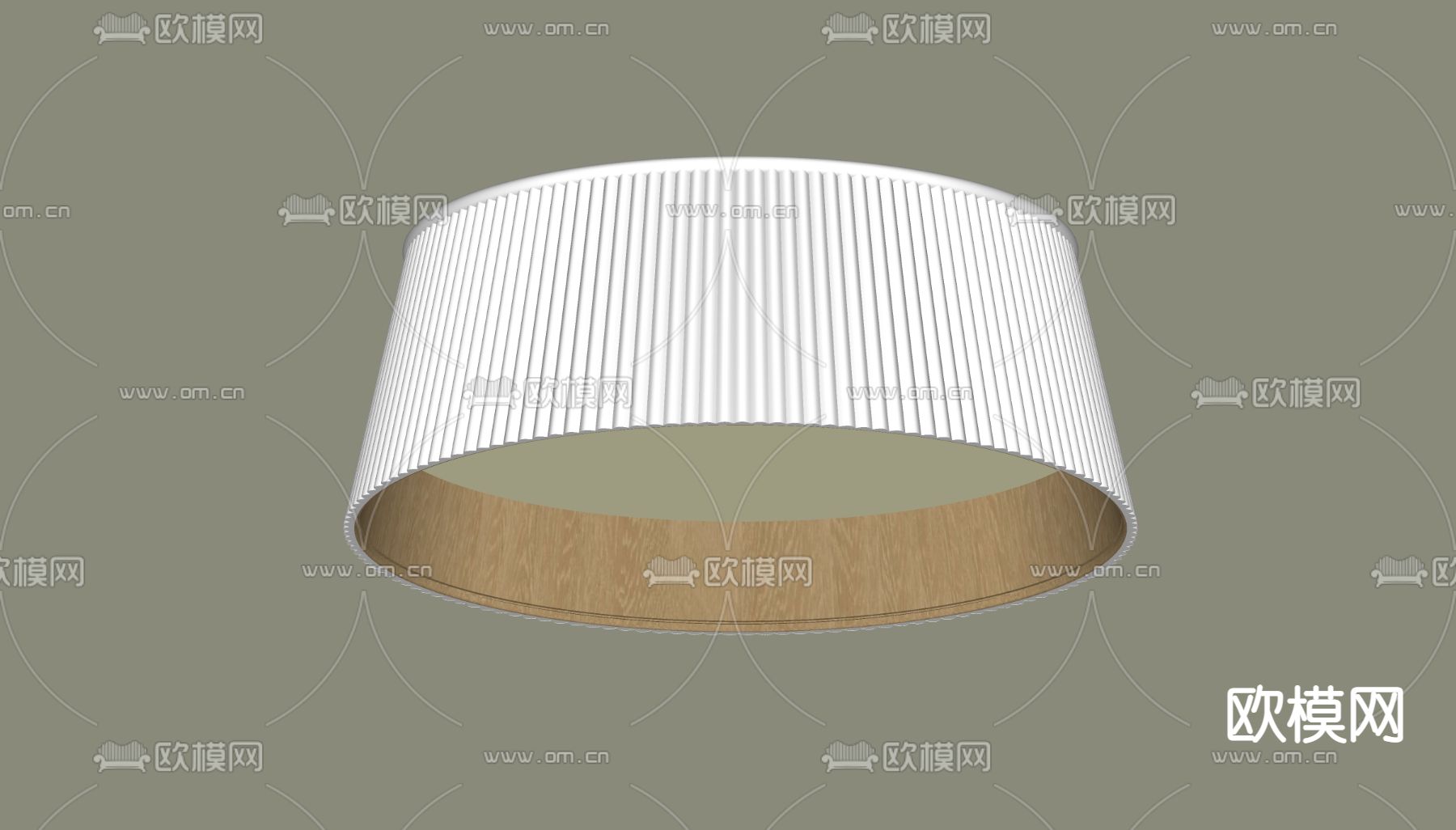 现代简约吸顶灯su模型下载（渲染图2）