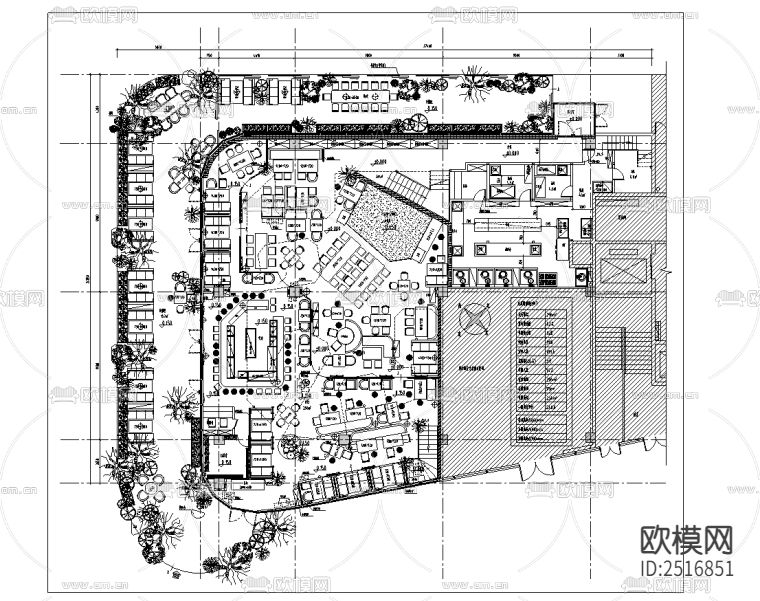 音乐餐厅空间电气CAD施工图下载（渲染图1）