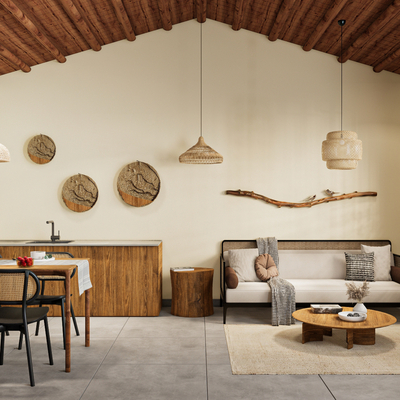  侘寂民宿餐厅su模型 