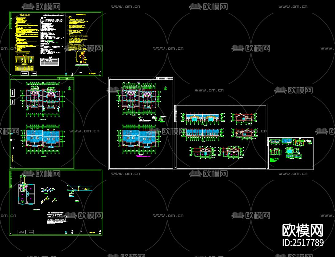 祥和家园7号楼给排水cad施工图下载（渲染图1）