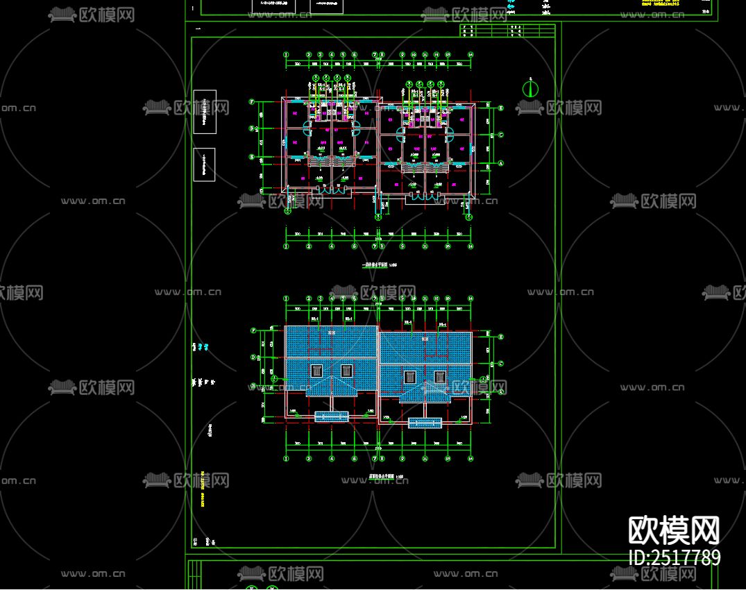祥和家园7号楼给排水cad施工图下载（渲染图3）