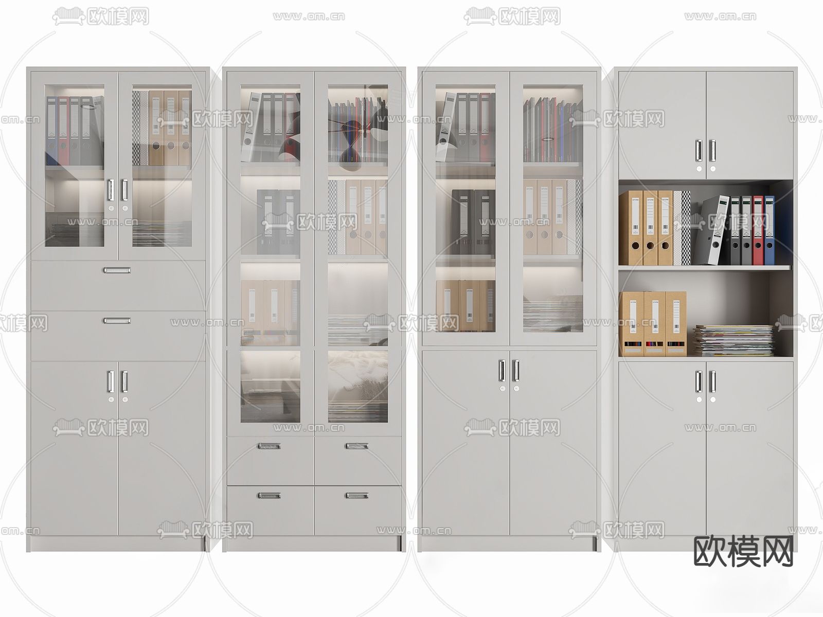现代文件柜su模型下载（渲染图1）