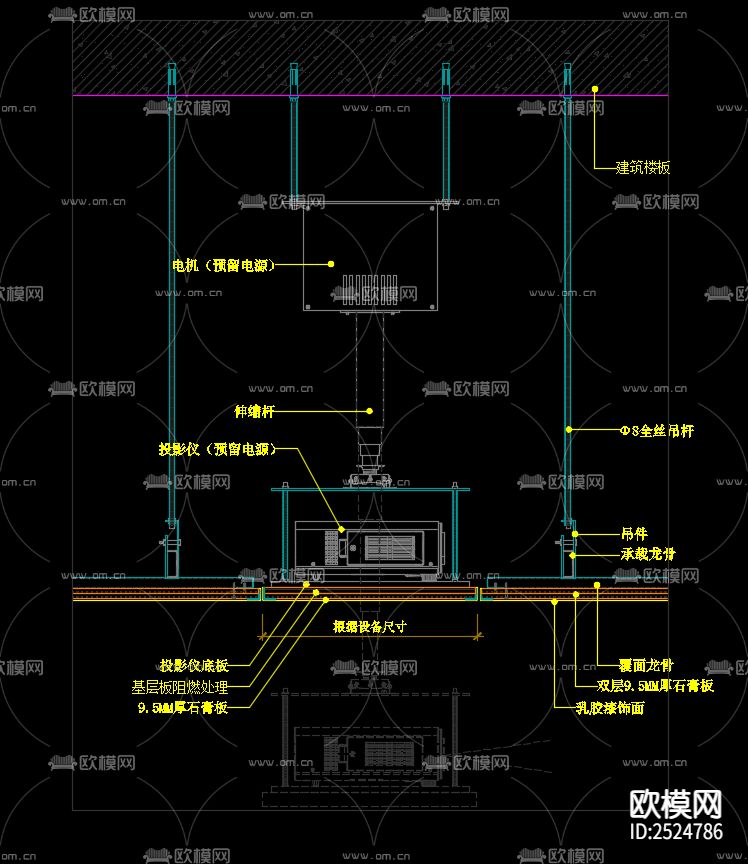 常规通用剖面节点大样大全cad图库下载（渲染图2）