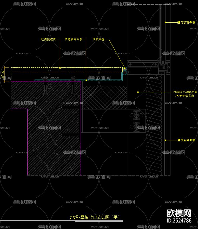 常规通用剖面节点大样大全cad图库下载（渲染图6）