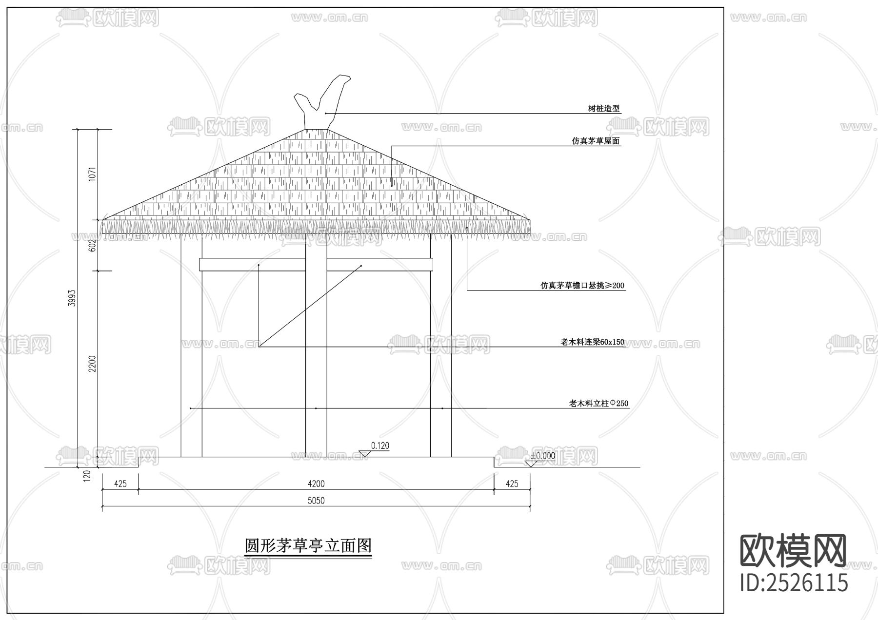 乡村振兴示范镇建设项目CAD施工图下载（渲染图5）