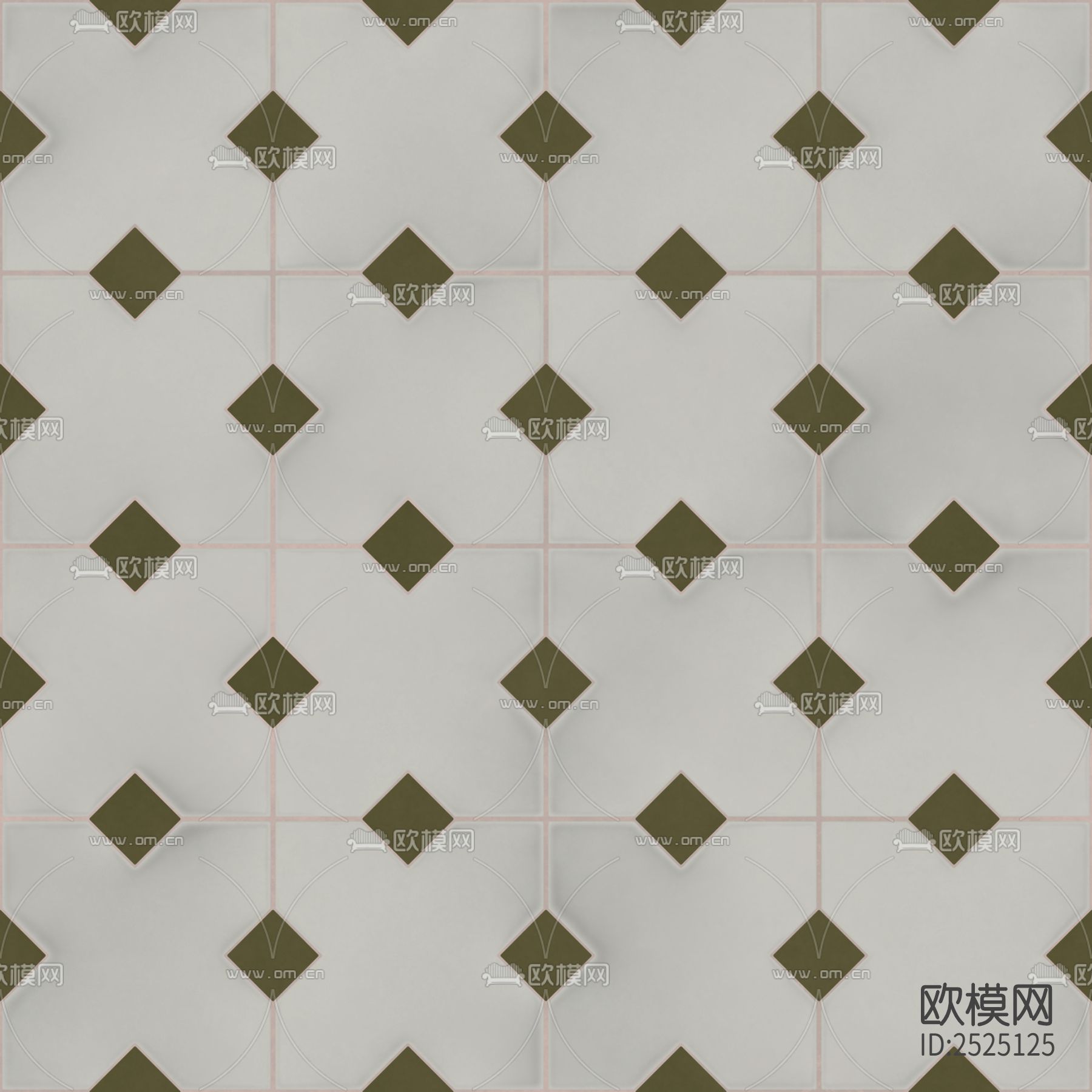 花砖 地砖-免费3dmax模型库-欧模网