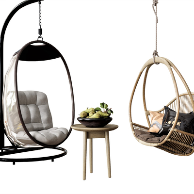  北欧吊椅 秋千椅su模型 