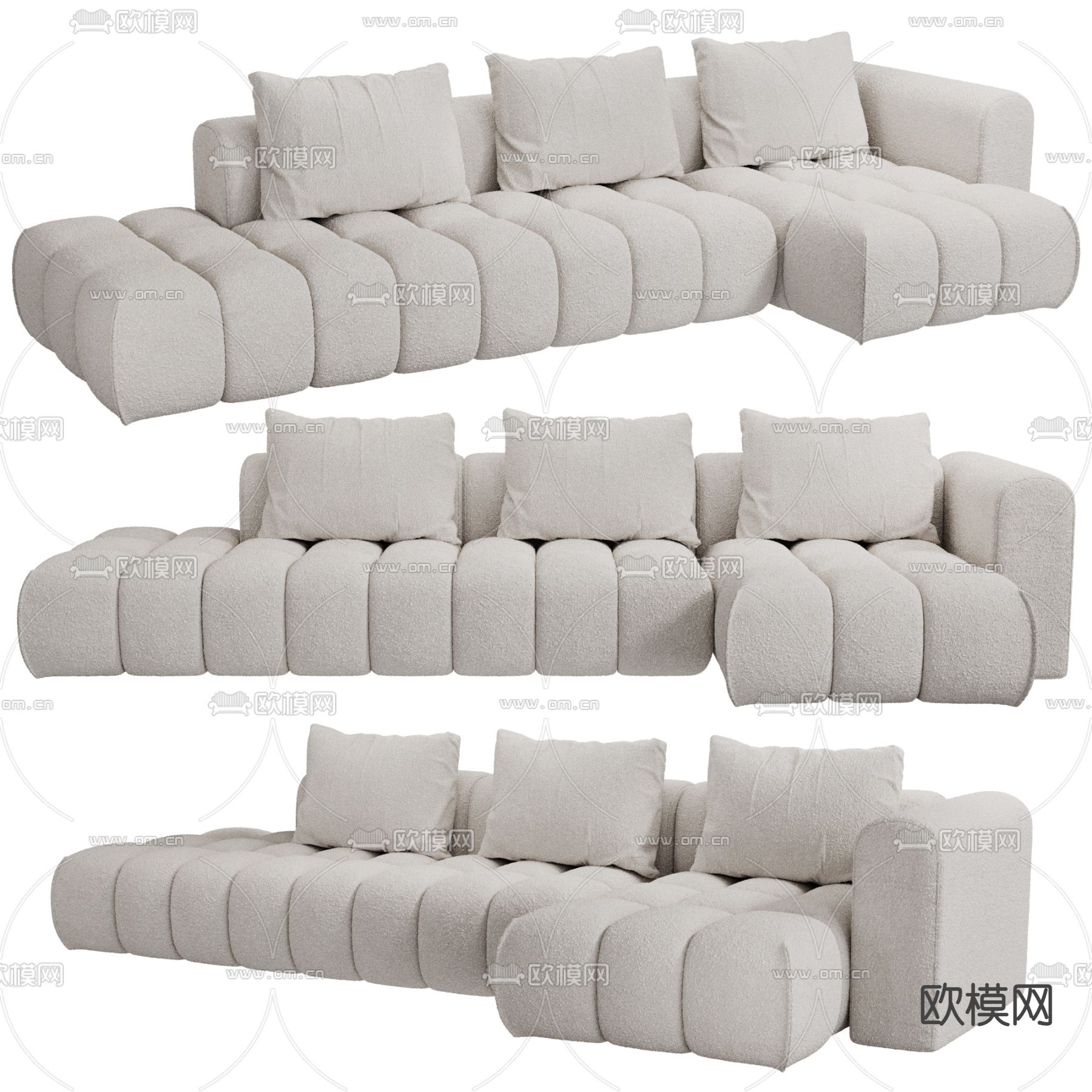 SHAMARA 转角沙发3d模型下载