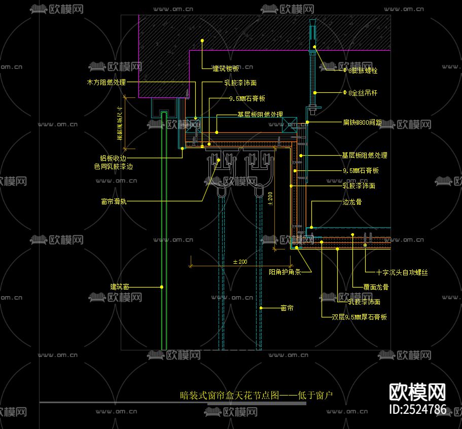 常规通用剖面节点大样大全cad图库下载（渲染图8）