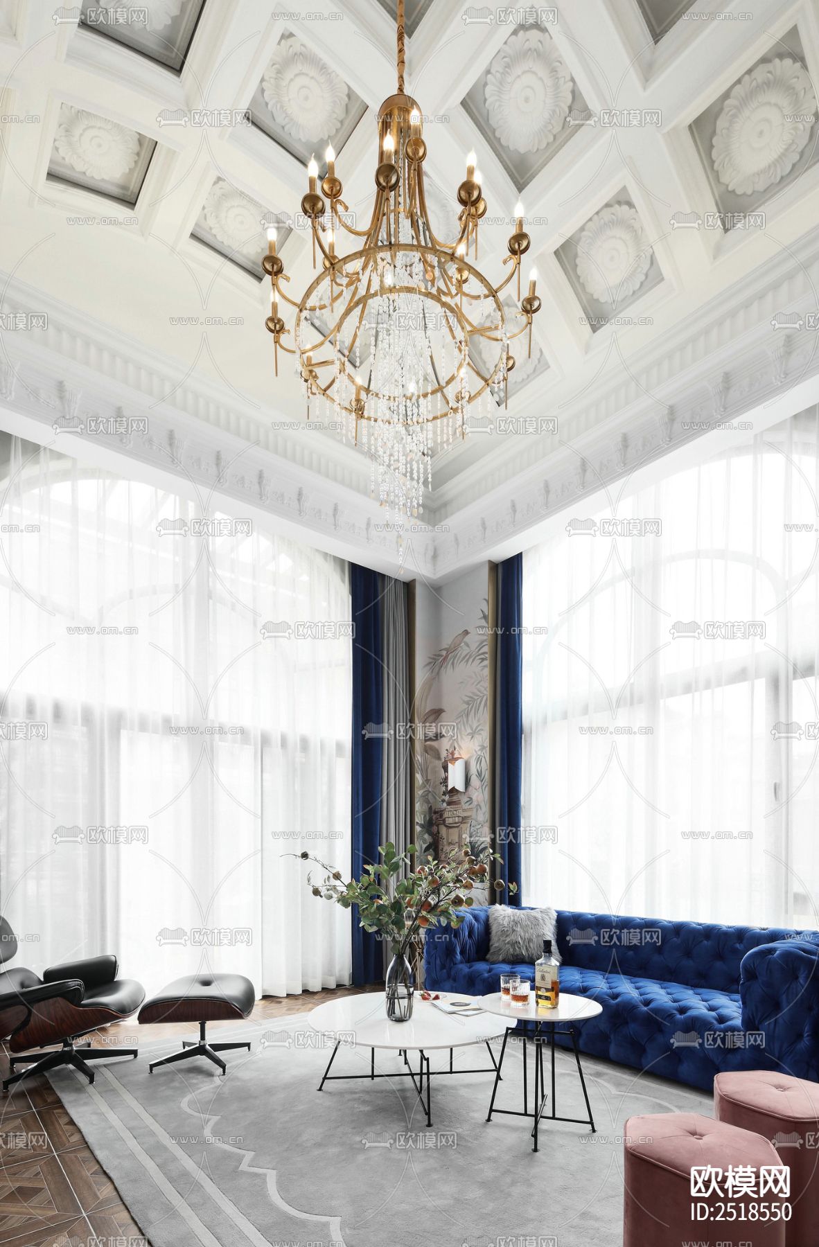 平层CAD施工图下载（渲染图5）