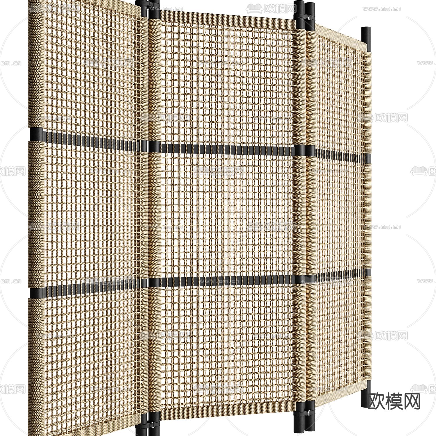 Flexform 编织屏风 隔断3d模型下载（渲染图2）