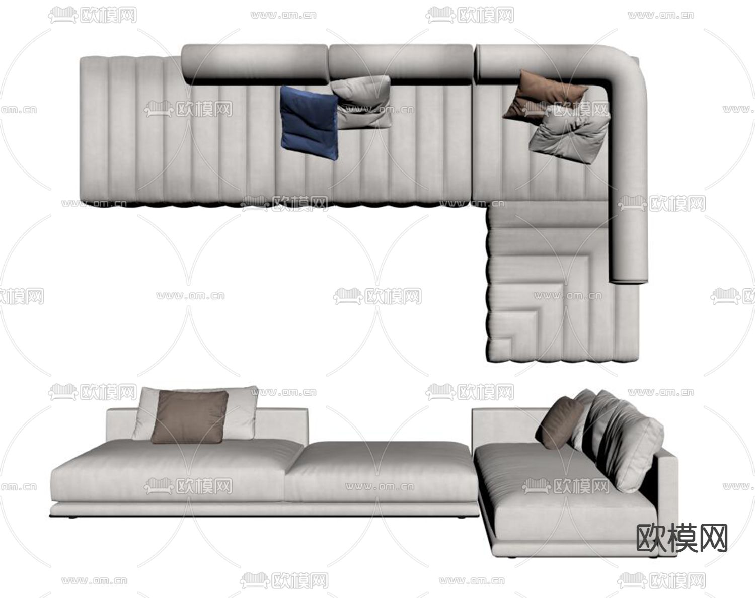Arflex 多人沙发su模型下载（渲染图2）
