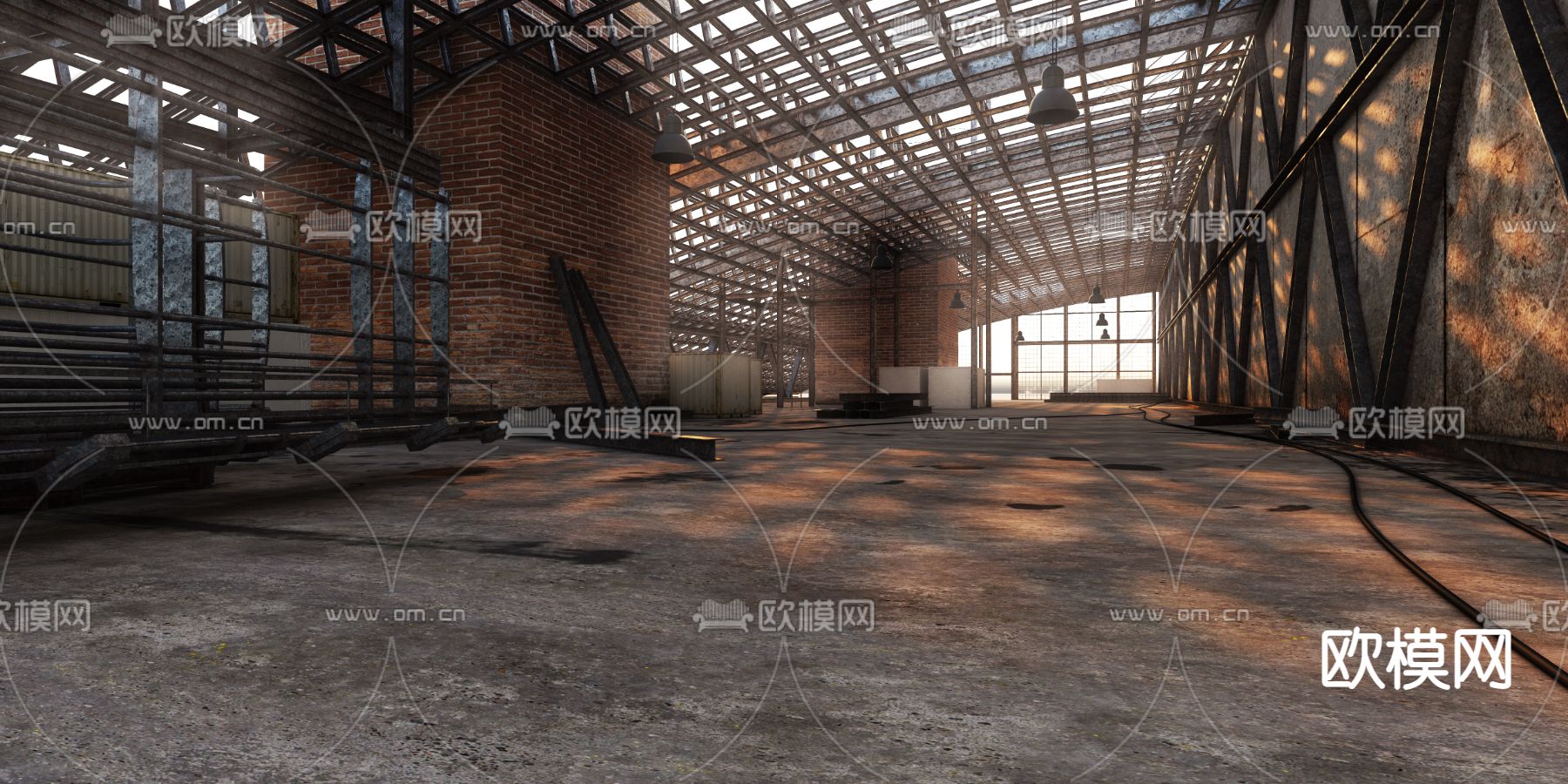 工业风水泥工厂3d模型下载