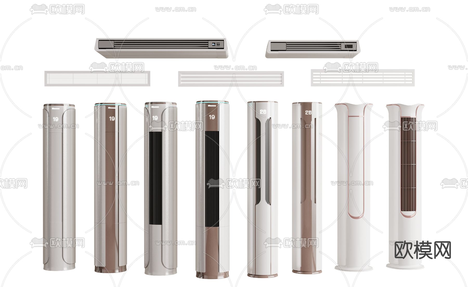 立式空调 出风口3d模型下载