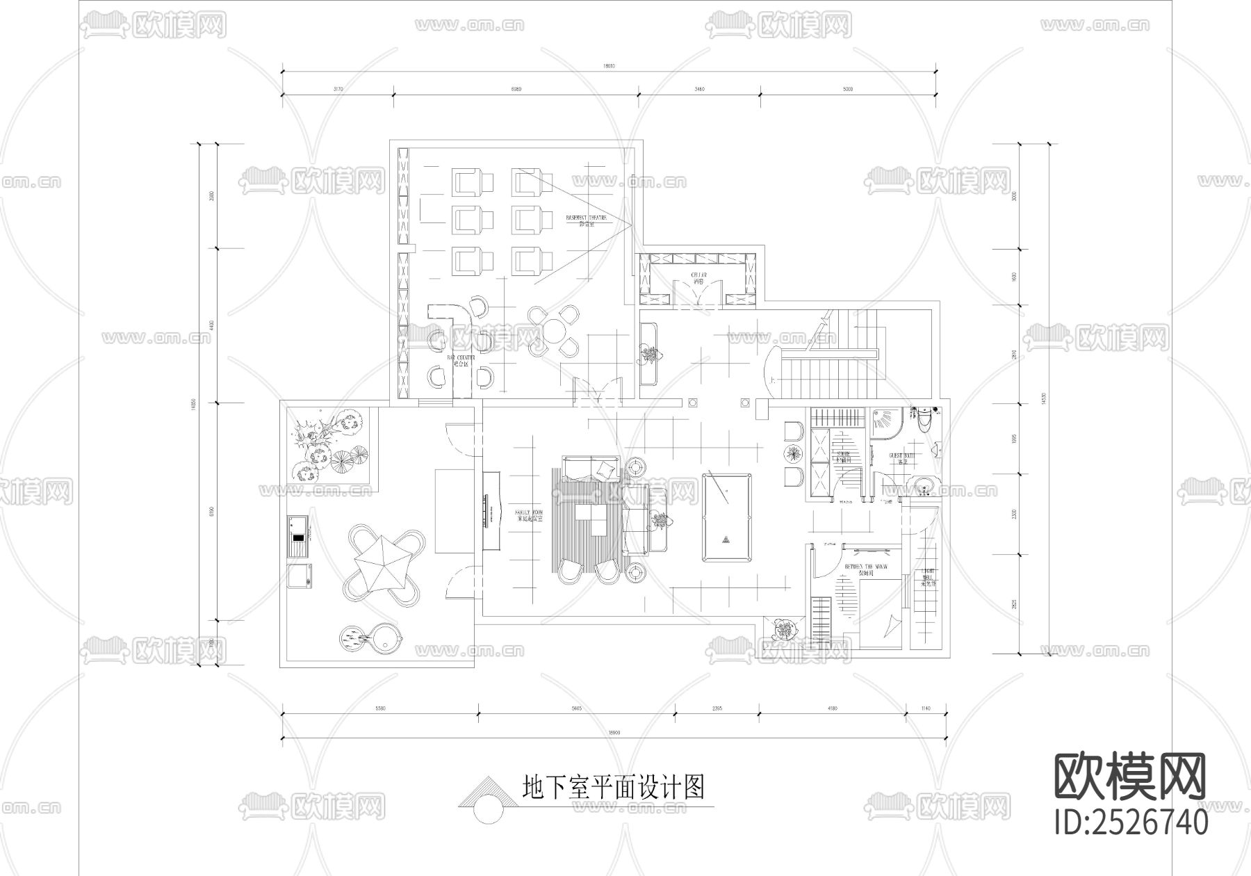 普罗旺斯别墅CAD施工图下载（渲染图1）