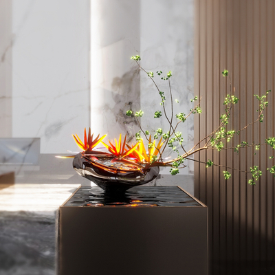  现代水培植物su模型 