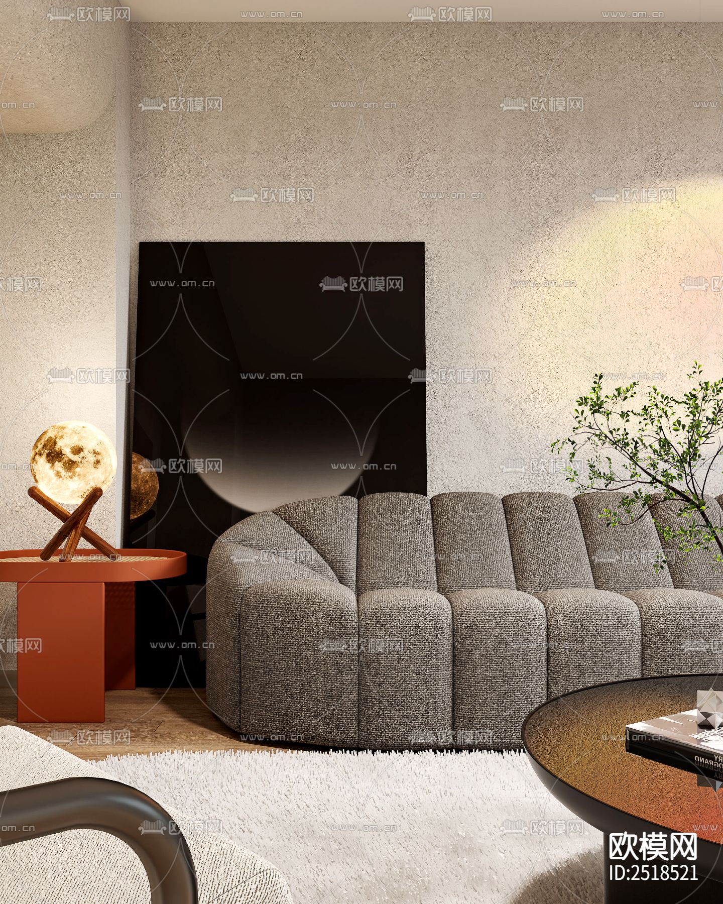 阿尔法咖啡店CAD施工图下载（渲染图5）