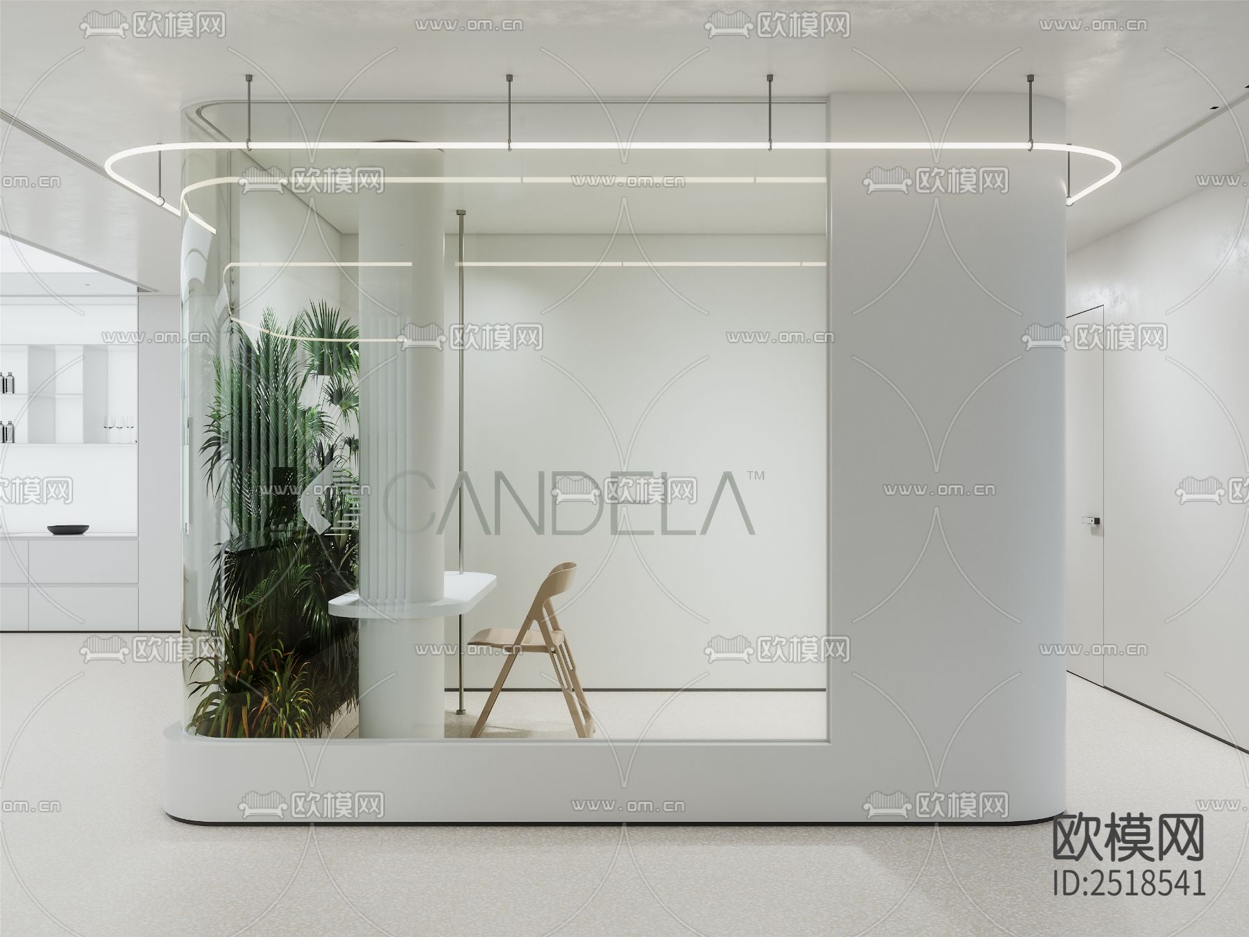 医疗美容院CAD施工图下载（渲染图2）