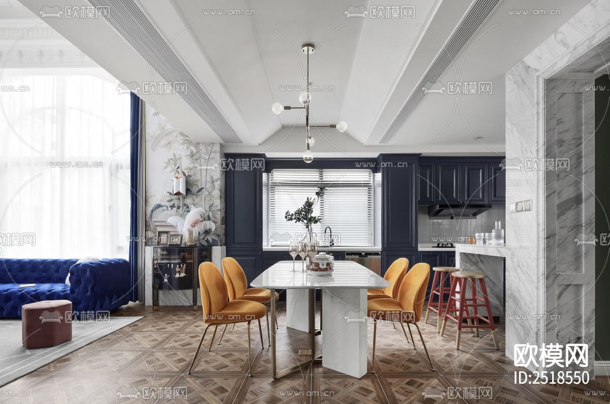 平层CAD施工图下载（渲染图4）