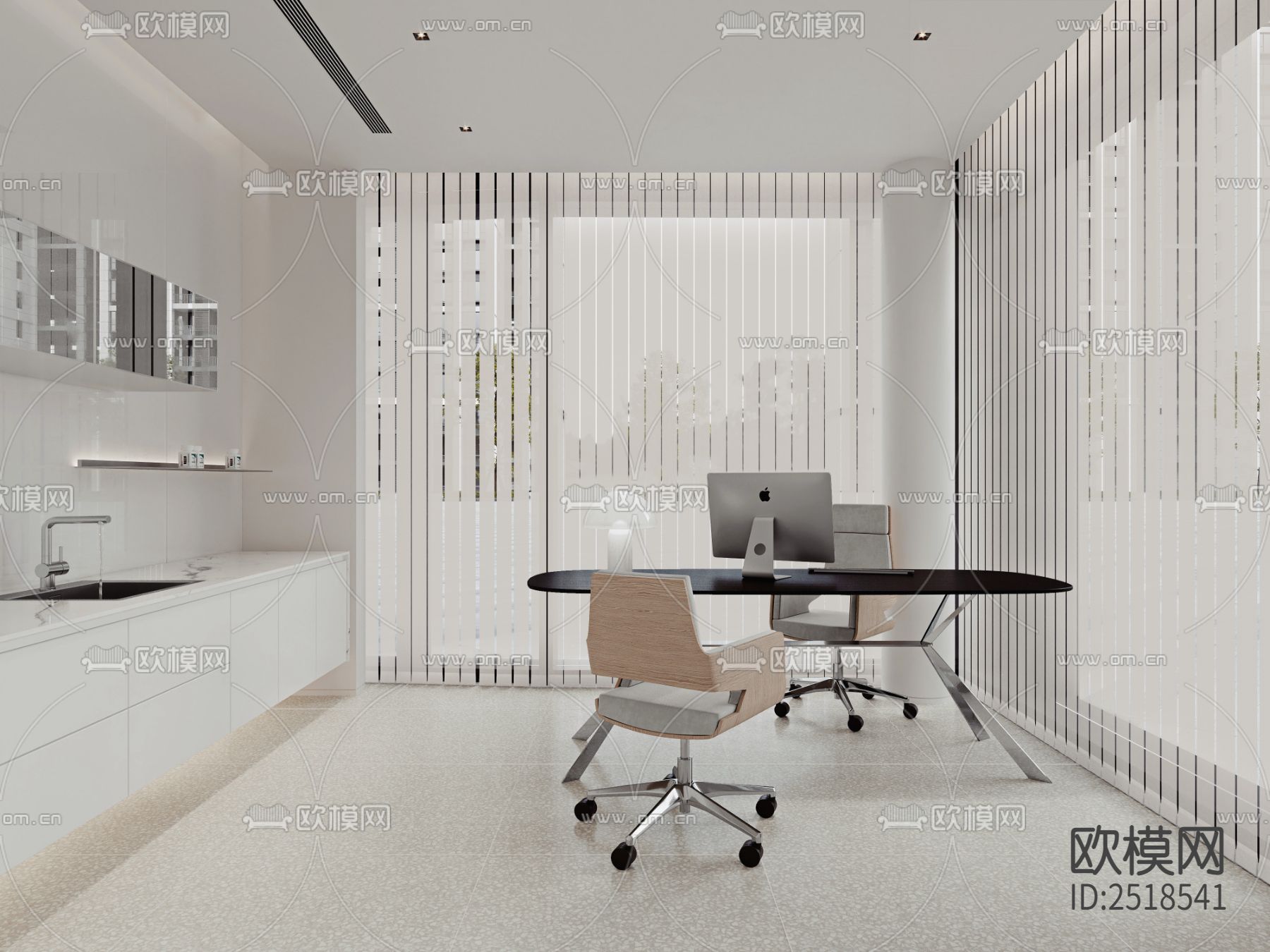 医疗美容院CAD施工图下载（渲染图5）