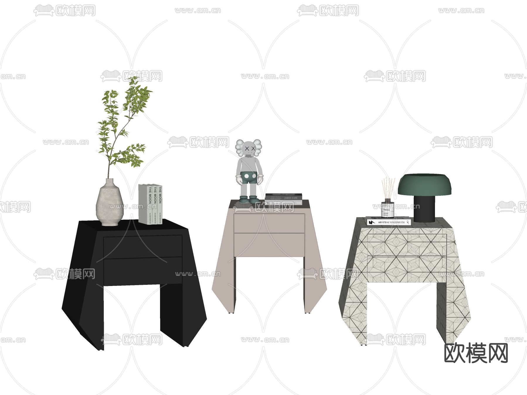 现代边几su模型下载（渲染图2）