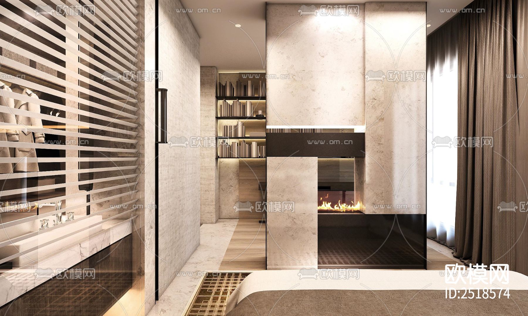 平层CAD施工图下载（渲染图6）