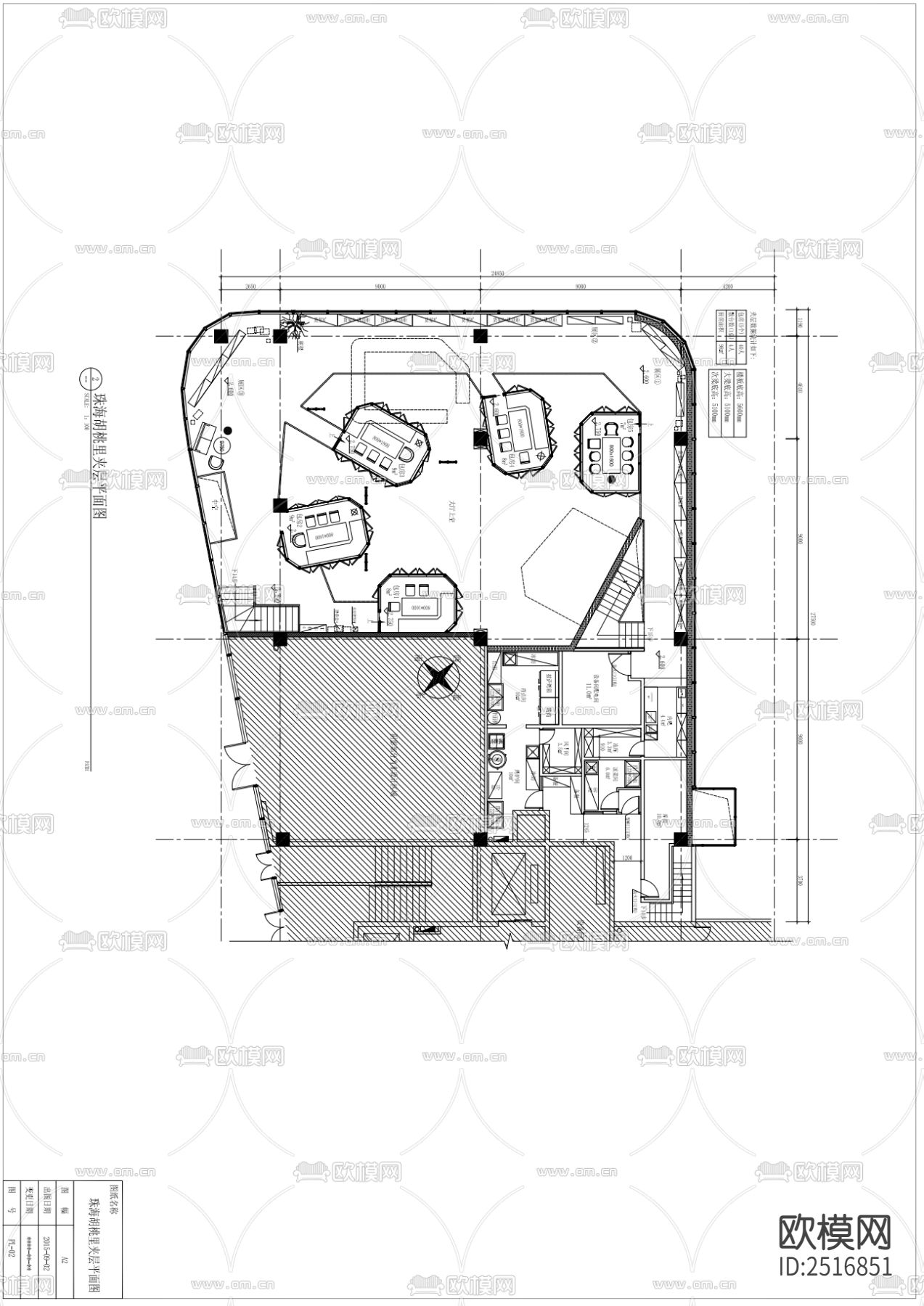 音乐餐厅空间电气CAD施工图下载（渲染图2）