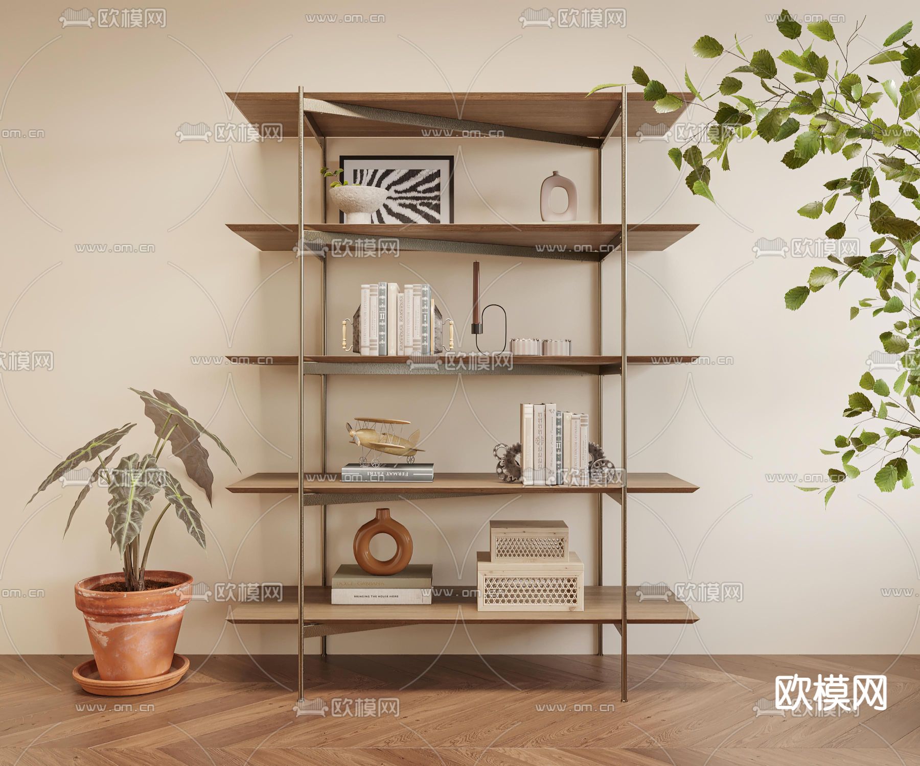 现代装饰柜 陈列柜3d模型下载