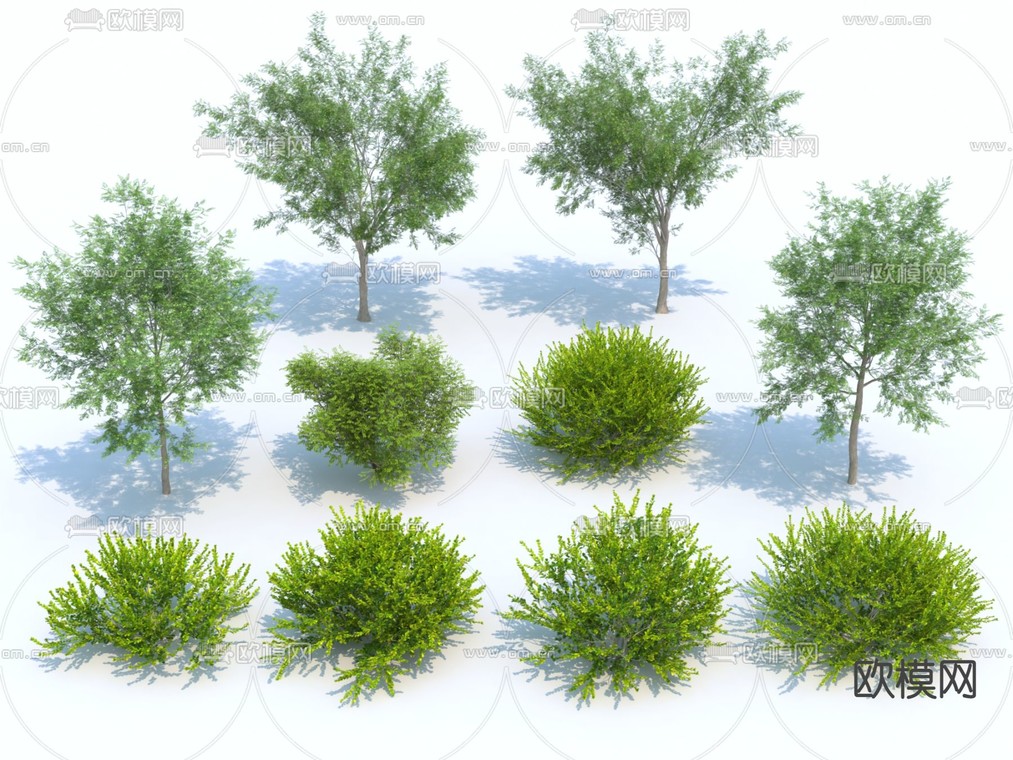 植物 景观树 灌木丛 树木3d模型下载_ID13033359_3dmax免费模型-欧模网