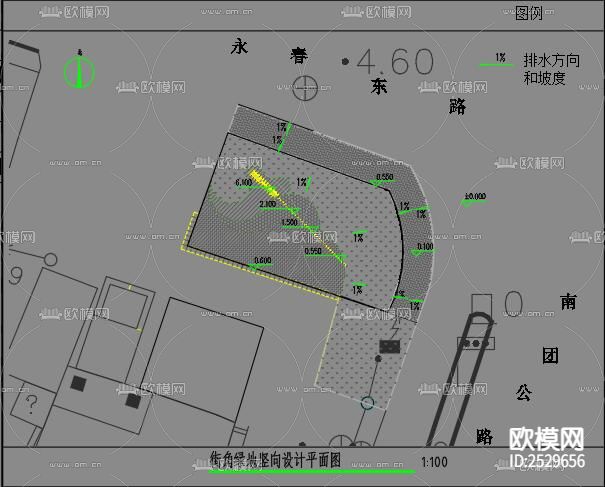 新中式入口CAD施工图下载（渲染图5）