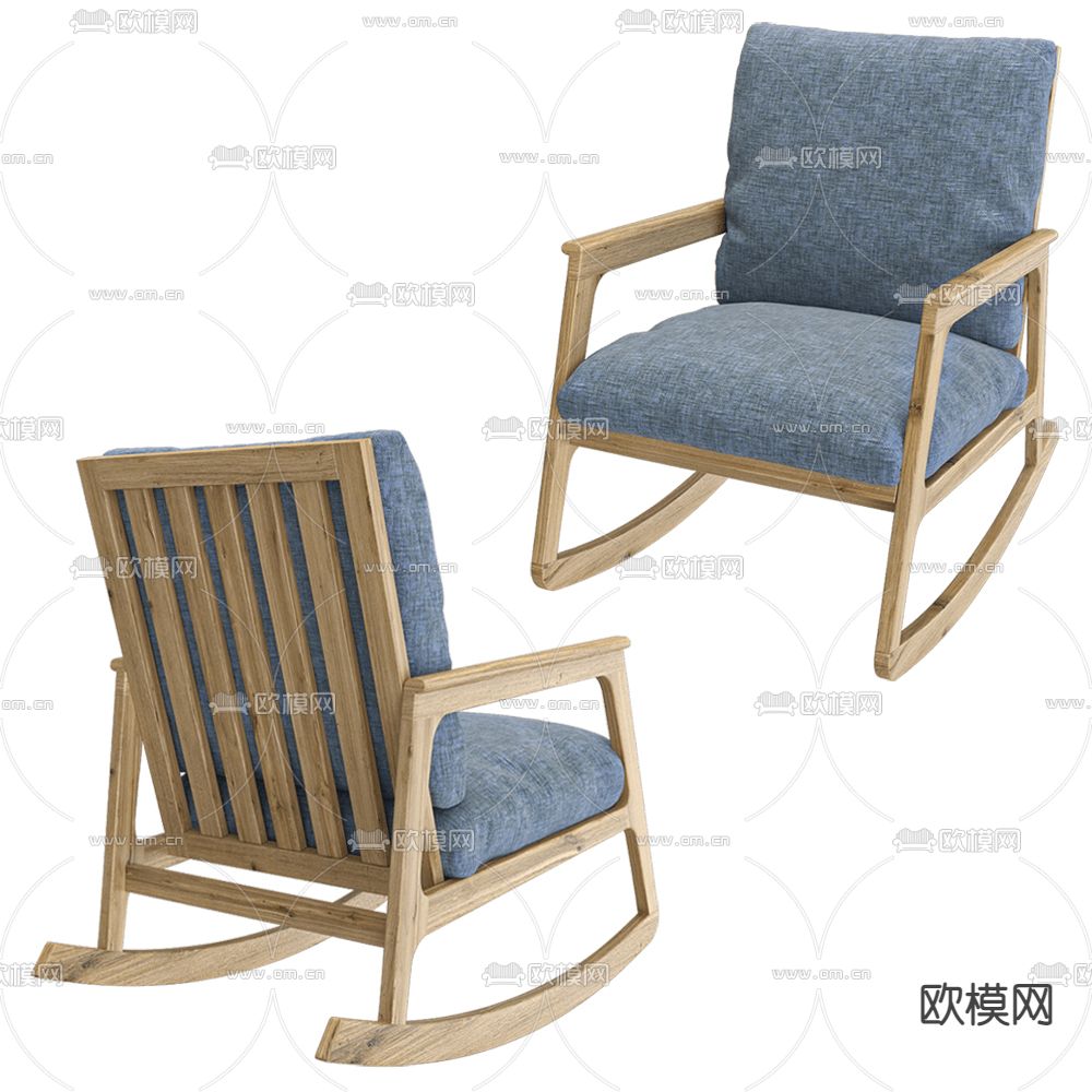 现代休闲躺椅 摇椅3d模型下载